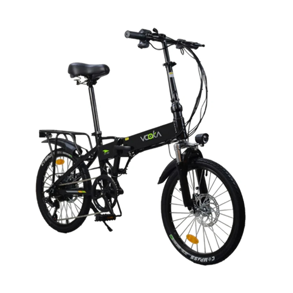 VOLTUS Electric Scooter 48V11A Lithium Battery Aluminum Frame 50km Electric Range, 120km Assisted Range, Shimano 7-speed, 20-inch Steel-wire Tires - Black