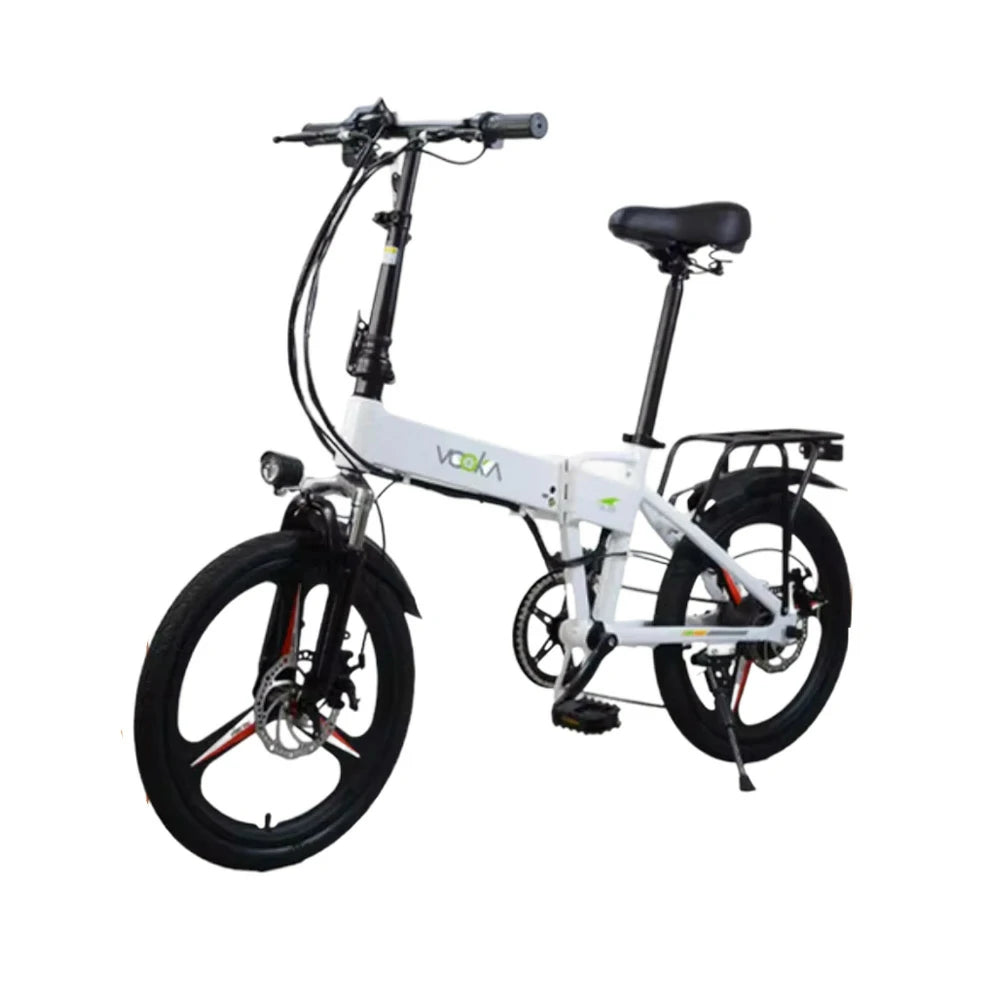 VOLTUS Electric Scooter 48V11A Lithium Battery Aluminum Frame 50km Electric Range, 120km Assisted Range, Shimano 7-speed, 20-inch Magnesium Alloy Integrated Wheels - White