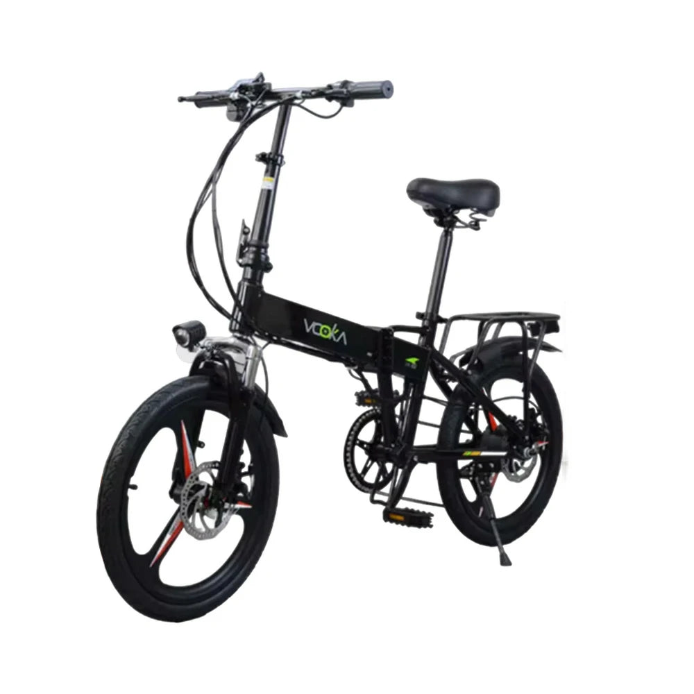 VOLTUS Electric Scooter 48V11A Lithium Battery Aluminum Frame 50km Electric Range, 120km Assisted Range, Shimano 7-speed, 20-inch Magnesium Alloy Integrated Wheels - Black