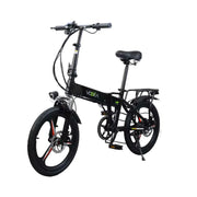 VOLTUS Electric Scooter 48V11A Lithium Battery Aluminum Frame 50km Electric Range, 120km Assisted Range, Shimano 7-speed, 20-inch Magnesium Alloy Integrated Wheels - Black