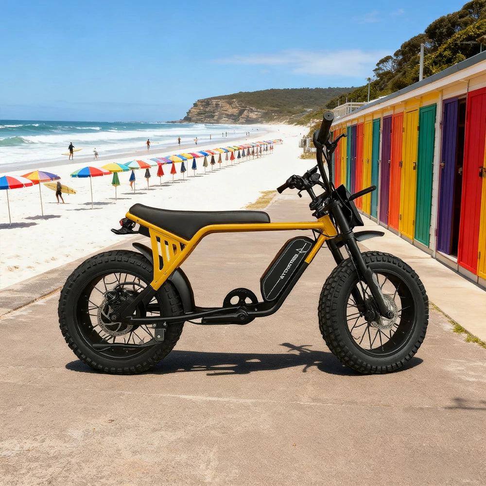 VOLTUS Z03 Electric Bike 48V13Ah 500W Fat Tyre Retro-Style E-Bike Durable Steel Frame - Yellow