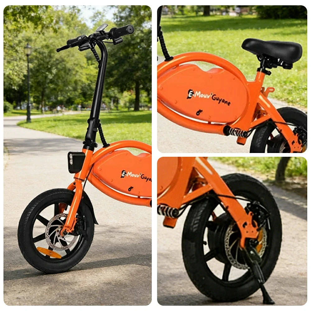 VOLTUS Electric Bike, 350W Brushless Motor, Dual Suspension, Carbon Steel Frame, Puncture-Resistant Tyres & Long-Range Battery