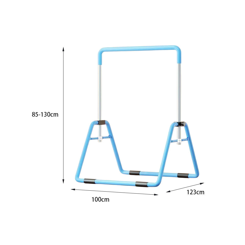 WIGLOO Adjustable Height Foldable Kids Horizontal Bar Chin Up Pull Up Bar