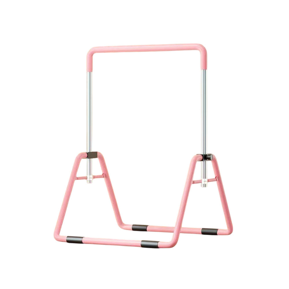 WIGLOO Adjustable Height Foldable Kids Horizontal Bar Chin Up Pull Up Bar