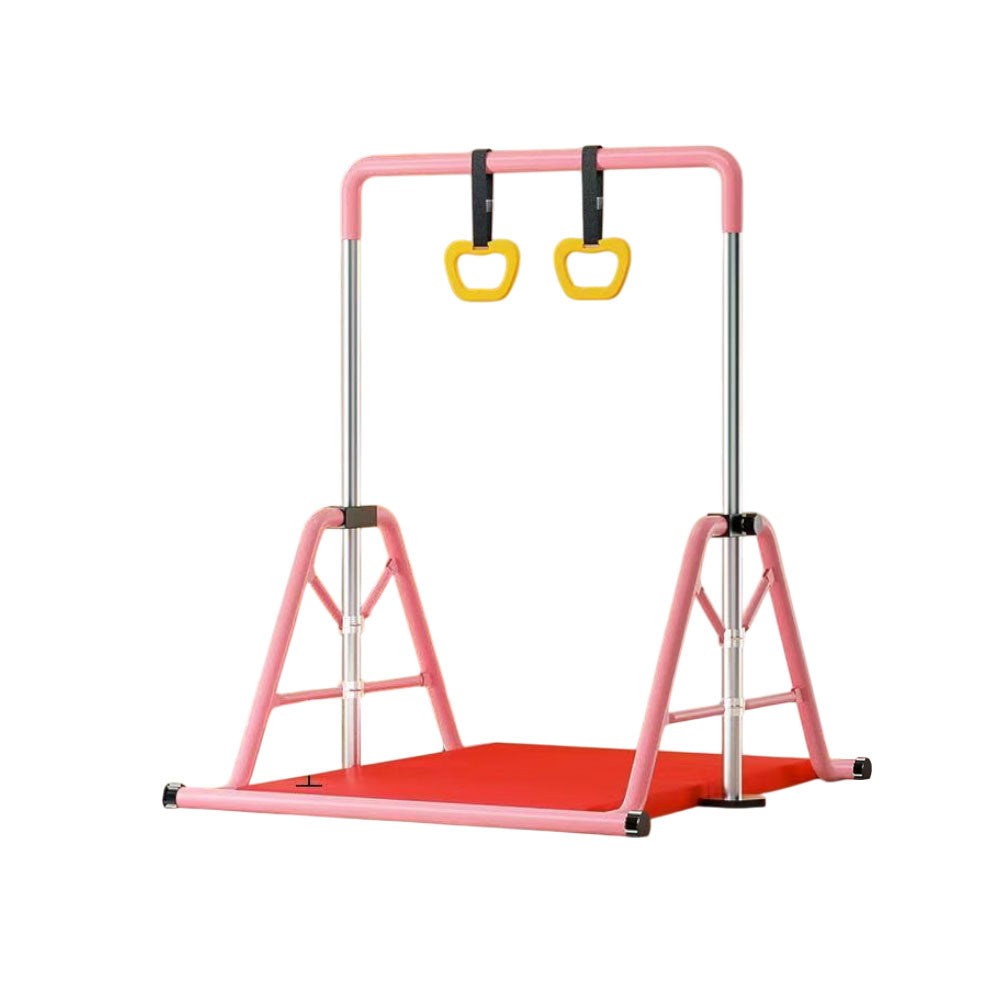 WIGLOO 115-155cm Adjustable Height Foldable Kids Horizontal Bar Chin Up Pull Up Bar