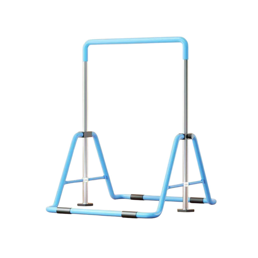 WIGLOO Adjustable Height Foldable Kids Horizontal Bar Chin Up Pull Up Bar