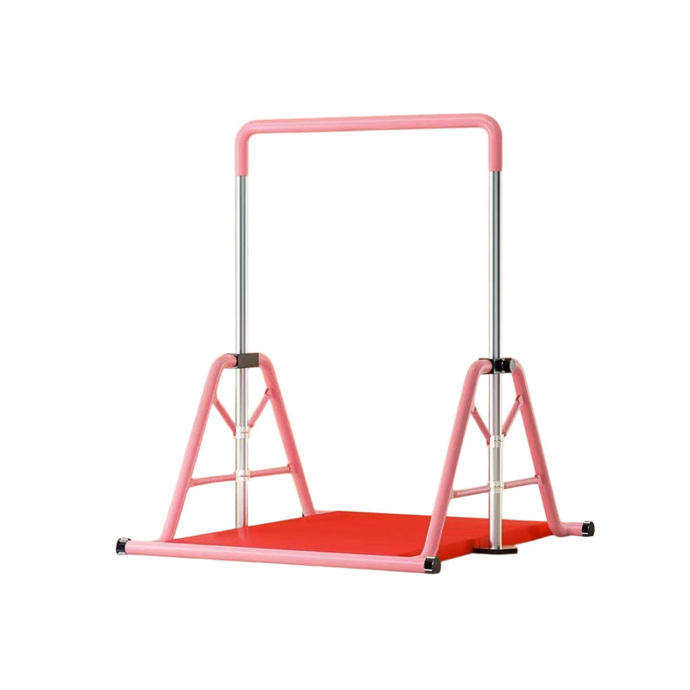 WIGLOO 115-155cm Adjustable Height Foldable Kids Horizontal Bar Chin Up Pull Up Bar