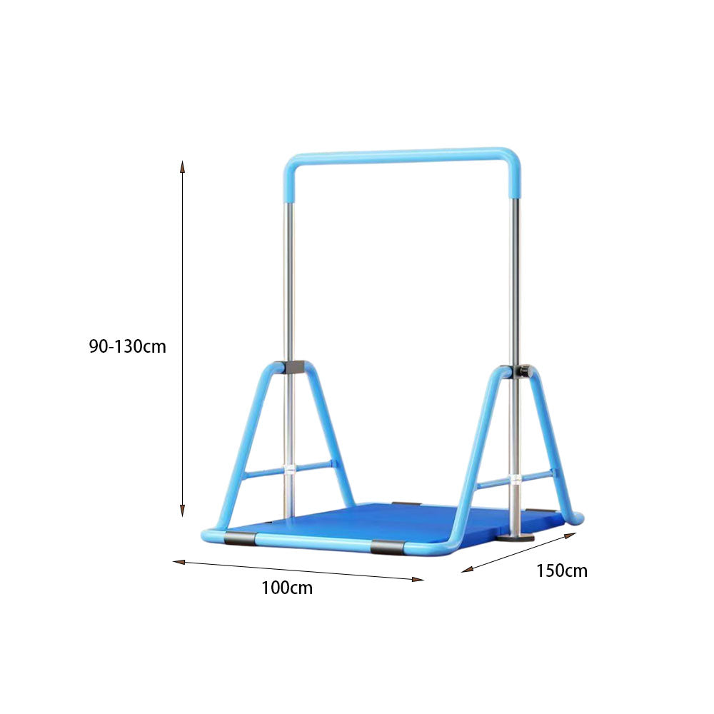 WIGLOO Adjustable Height Foldable Kids Horizontal Bar Chin Up Pull Up Bar