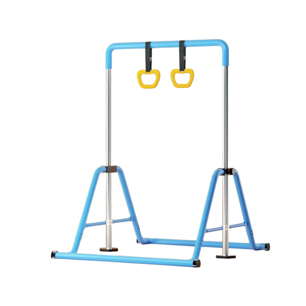 WIGLOO Adjustable Height Foldable Kids Horizontal Bar Chin Up Pull Up Bar
