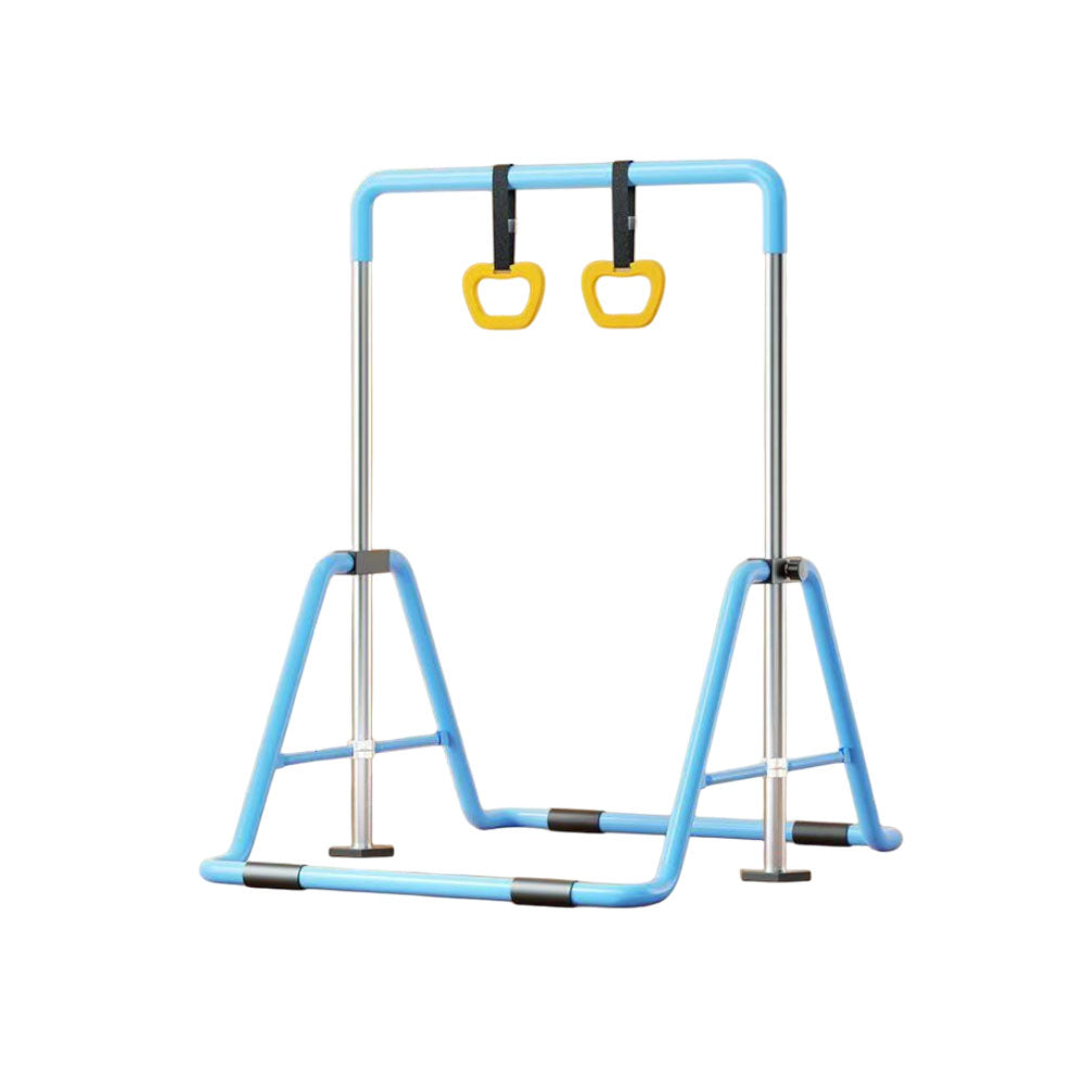 WIGLOO Adjustable Height Foldable Kids Horizontal Bar Chin Up Pull Up Bar