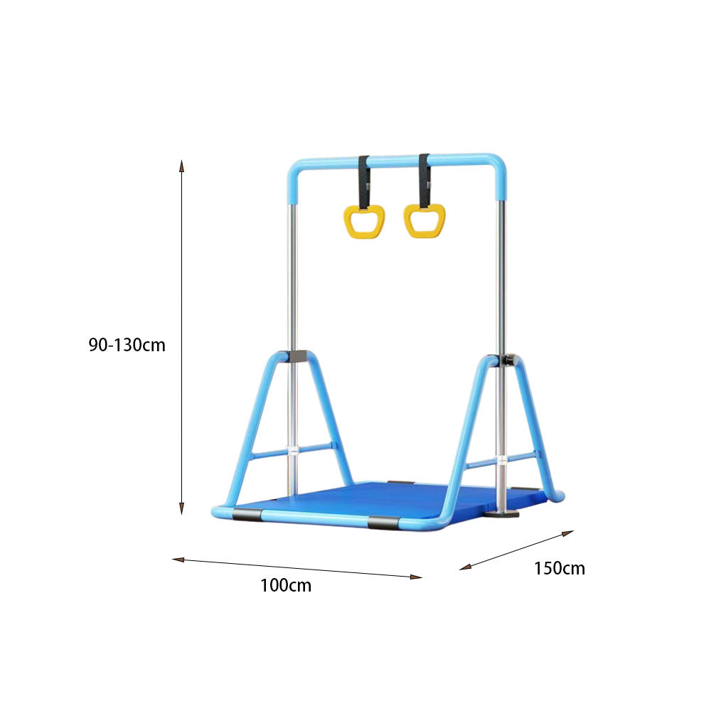 WIGLOO Adjustable Height Foldable Kids Horizontal Bar Chin Up Pull Up Bar