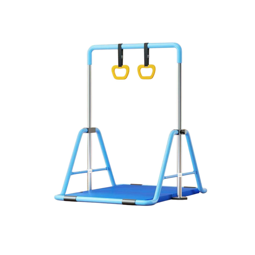 WIGLOO Adjustable Height Foldable Kids Horizontal Bar Chin Up Pull Up Bar