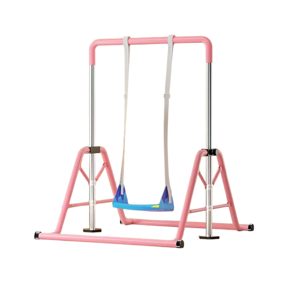 WIGLOO 115-155cm Adjustable Height Foldable Kids Horizontal Bar Chin Up Pull Up Bar
