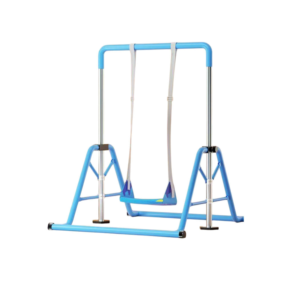 WIGLOO Adjustable Height Foldable Kids Horizontal Bar Chin Up Pull Up Bar