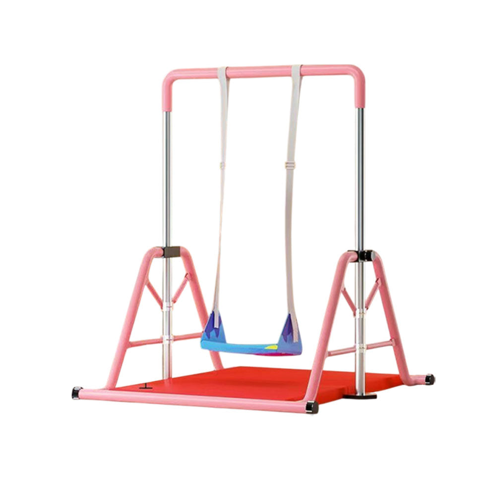 WIGLOO 115-155cm Adjustable Height Foldable Kids Horizontal Bar Chin Up Pull Up Bar