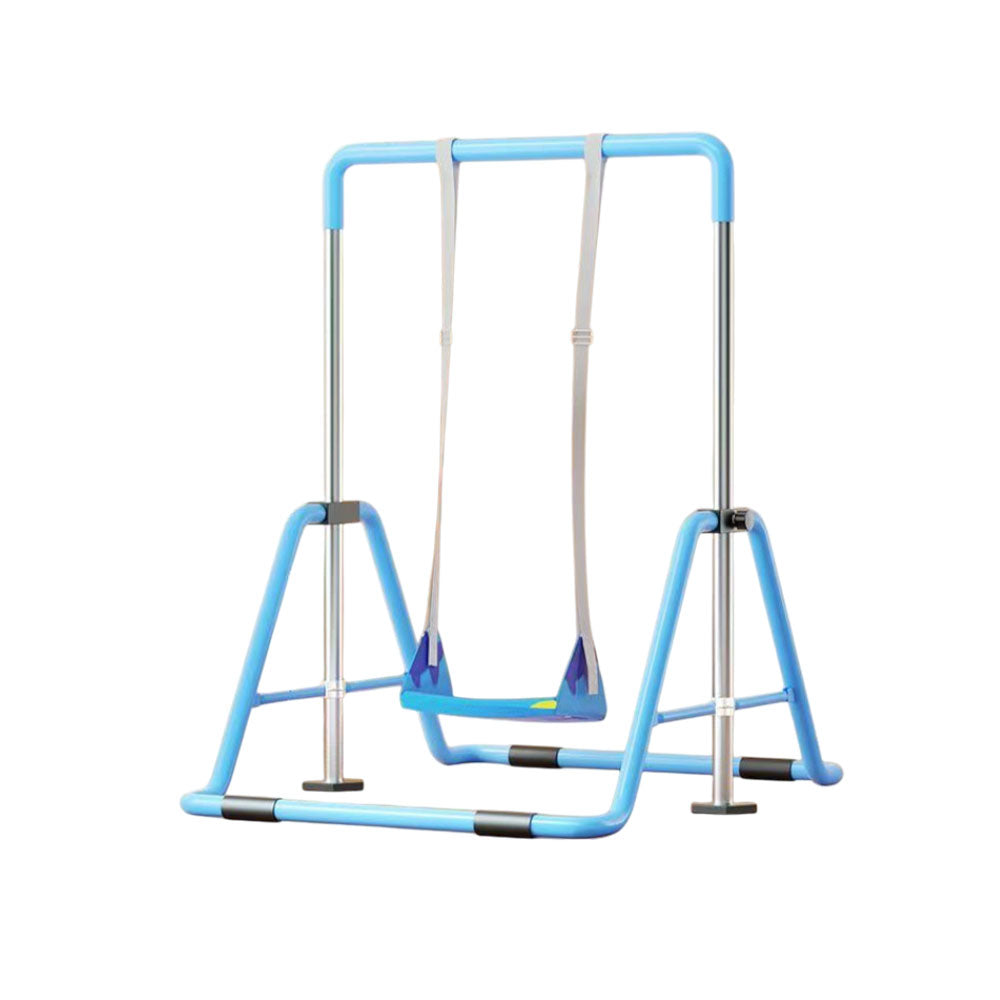 WIGLOO Adjustable Height Foldable Kids Horizontal Bar Chin Up Pull Up Bar