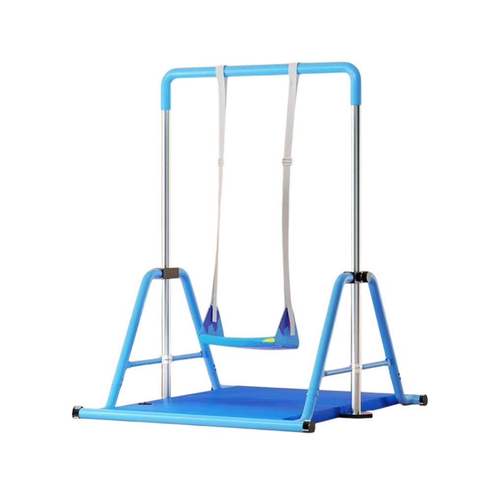 WIGLOO Adjustable Height Foldable Kids Horizontal Bar Chin Up Pull Up Bar