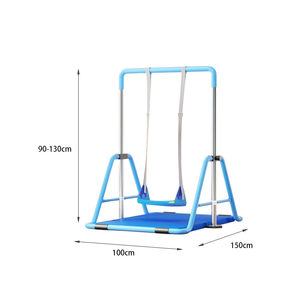 WIGLOO Adjustable Height Foldable Kids Horizontal Bar Chin Up Pull Up Bar