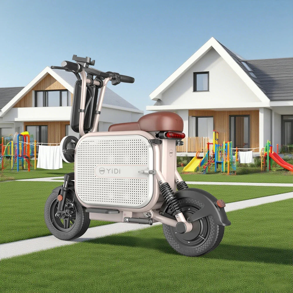 AKEZ Dudu10 500W 48V 13A Foldable Electric Scooter High-Carbon Steel Frame - Black&Pink