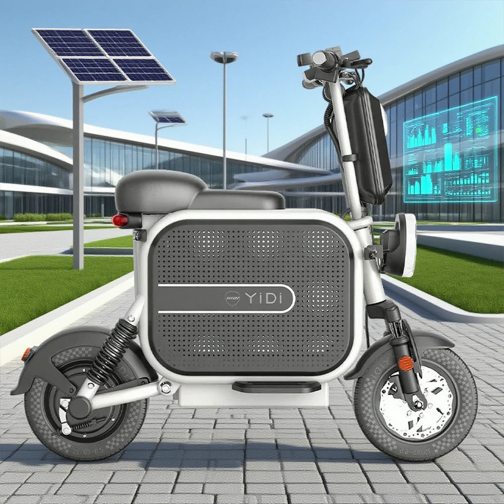 AKEZ Dudu10 500W 48V 13A Foldable Electric Scooter High-Carbon Steel Frame - Black & White