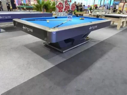 XINGPAI Eagle Eye 7/8/9FT Slate Pool Table, Carbon Steel Frame with Oak-Pine Structure, Ivory Meranti Veneer, K55 Cushions, Tournament-Grade Precision Design, Free Accessories Package - Silvery