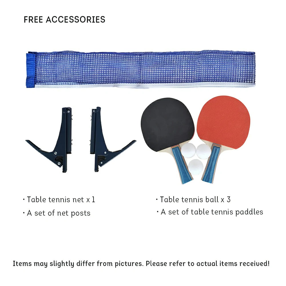 CUETIQ 6FT/7FT 4-in-1 Flip Pool Table - Billiards, Air Hockey, Table Tennis & Dining Top, Space-Saving Design, Smooth Felt Surface, Durable MDF Frame, Free Accessories