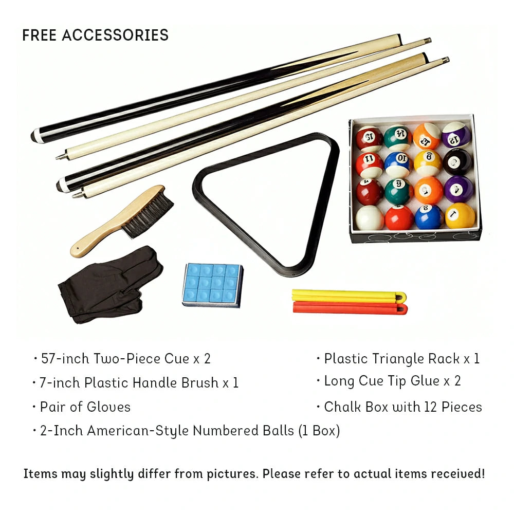 CUETIQ 6FT/7FT 4-in-1 Flip Pool Table - Billiards, Air Hockey, Table Tennis & Dining Top, Space-Saving Design, Smooth Felt Surface, Durable MDF Frame, Free Accessories