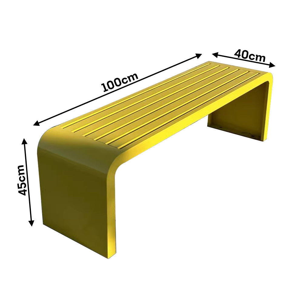 SOLARA 1m/1.2m/1.5m Galvanized Steel Outdoor Bench
