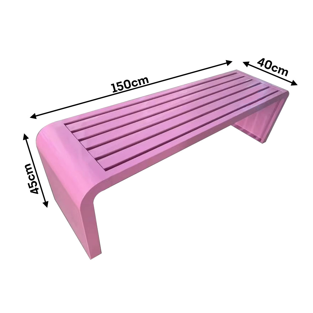 SOLARA 1m/1.2m/1.5m Galvanized Steel Outdoor Bench