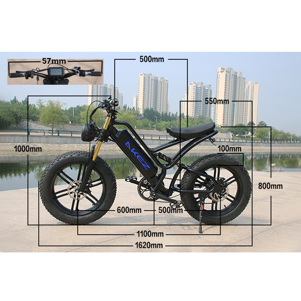 VOLTUS OSP 750W 48V 17.5Ah 20x4.0 Inches Electric Bike 7 Speeds Snow E-bike