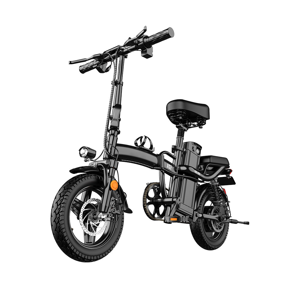 VOLTUS ESBIKE-11 400W 48V 10AH Foldable Electric Bike LED Display Device - Black