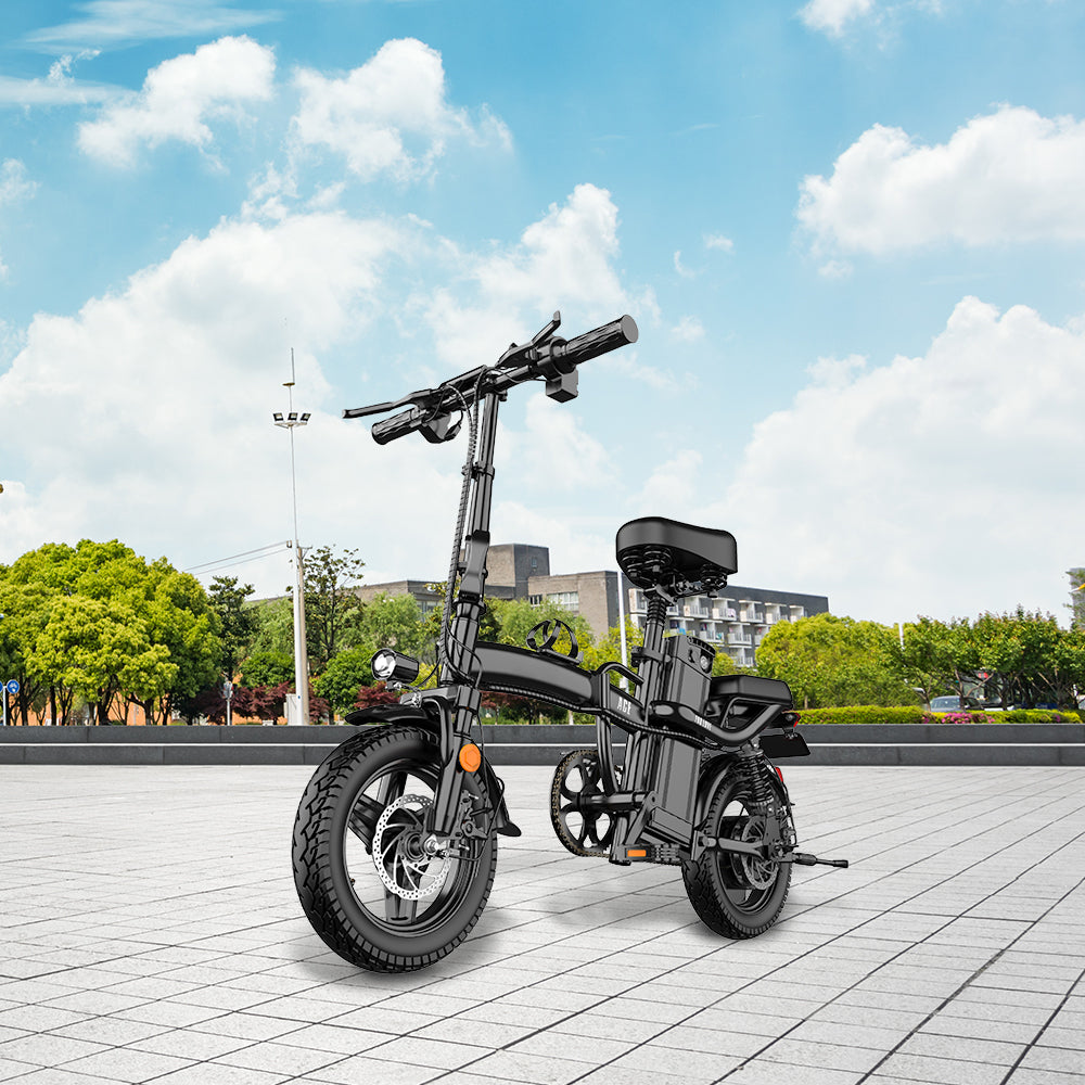 VOLTUS ESBIKE-11 400W 48V 10AH Foldable Electric Bike LED Display Device - Black