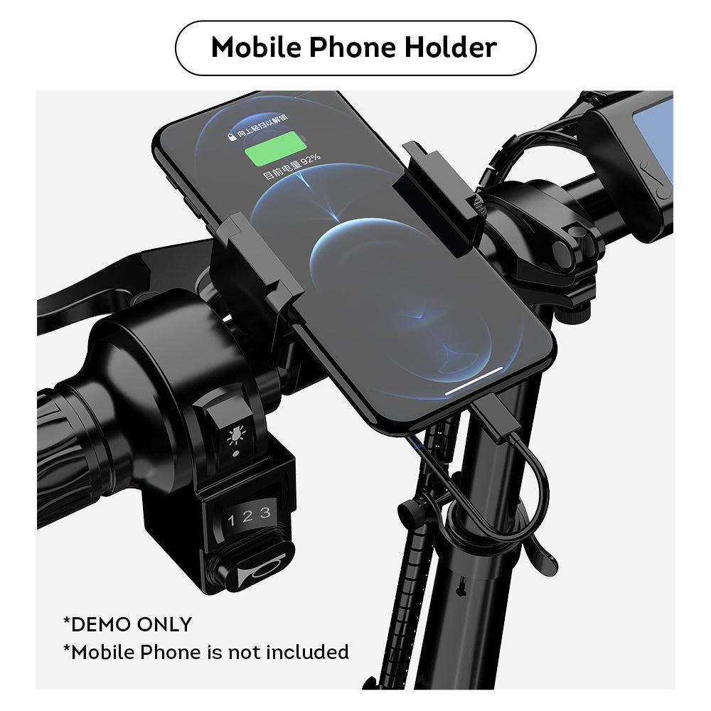 VOLTUS ESBIKE-11 400W 48V 10AH Foldable Electric Bike LED Display Device - Black