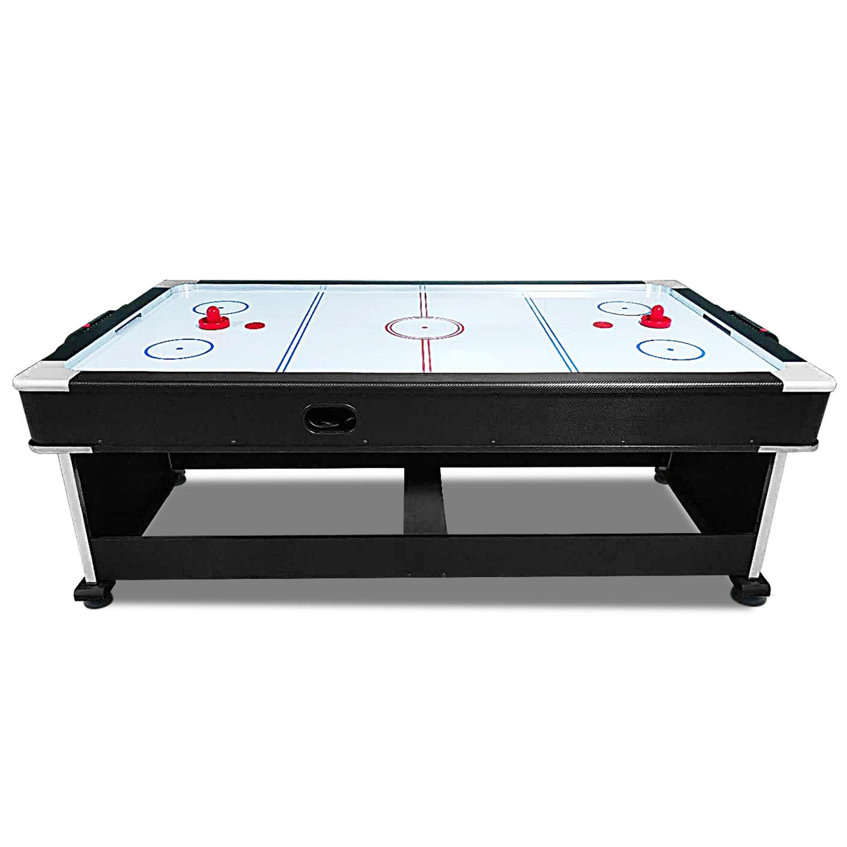 7Ft 4-In-1 Convertible Air Hockey / Pool Billiards /Dining Table /Table Tennis Table Blue/Black Felt For Billiard Gaming Room Free Accessory