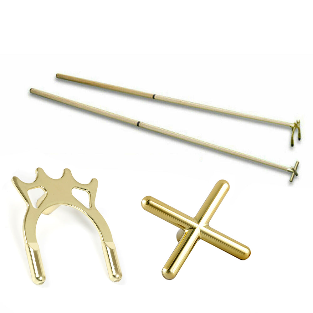 2x 2-Piece Cues+Cross+High Bridge Rest Head for Pool Snooker Billiard
