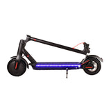 M365 Blue LED Strip Electric Scooter Foldable Motorised Scooter Honeycomb Tires With Shock Absorber A11E - Black