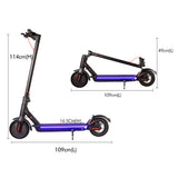 M365 Blue LED Strip Electric Scooter Foldable Motorised Scooter Honeycomb Tires With Shock Absorber A11E - Black