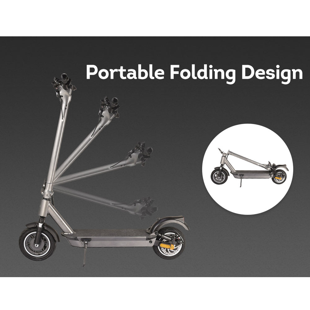 GLIDER A3C 1000W 48V 12.5AH Electric Scooter Foldable Portable E-Scooter - Titanium Grey