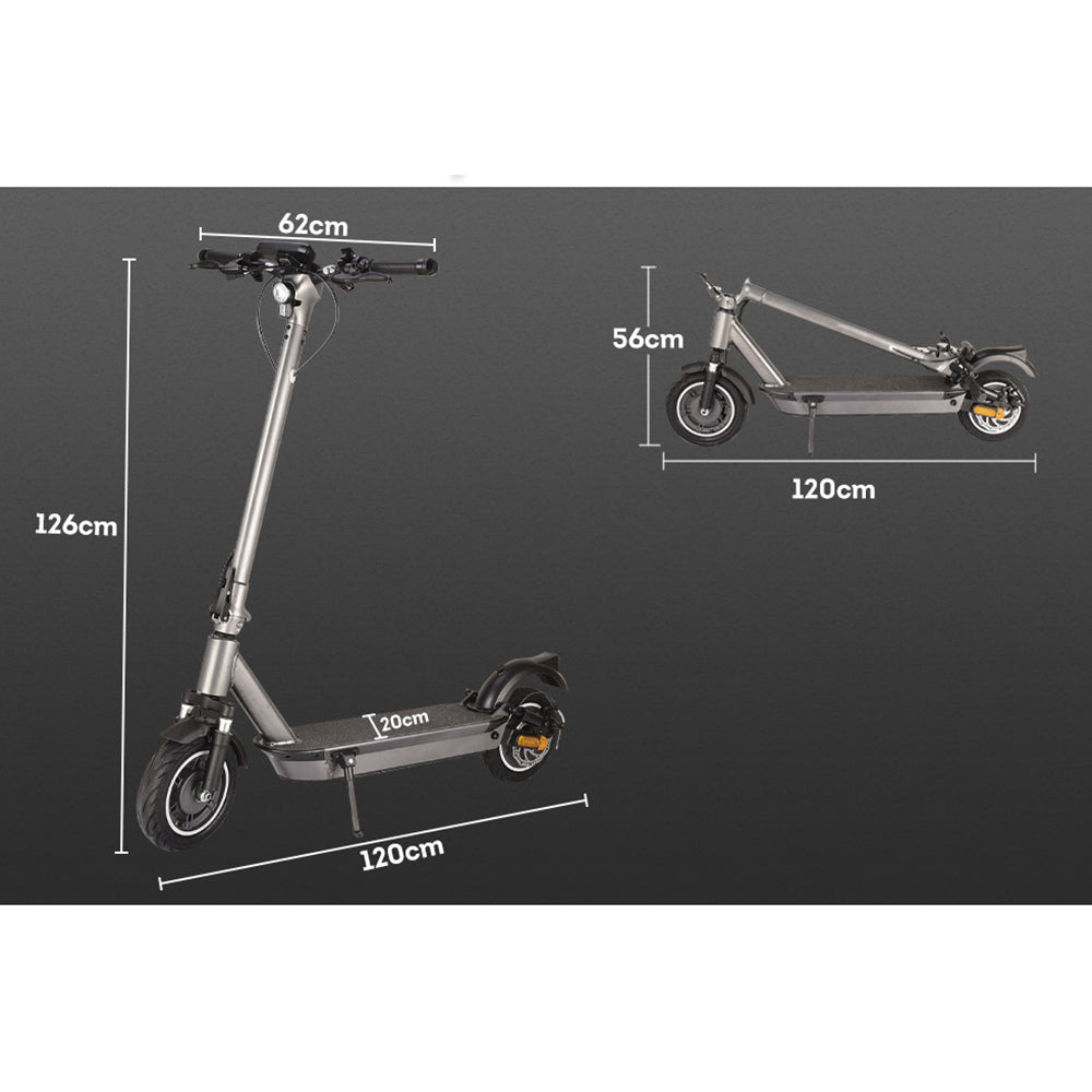 GLIDER A3C 1000W 48V 12.5AH Electric Scooter Foldable Portable E-Scooter - Titanium Grey