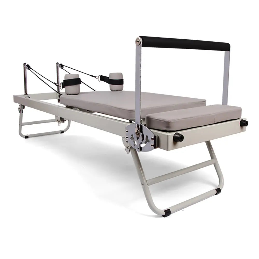 FLEXIO Multi-purpose Foldable Steel Frame Pilates Reformer Pilates Tables - Beige Home Gym