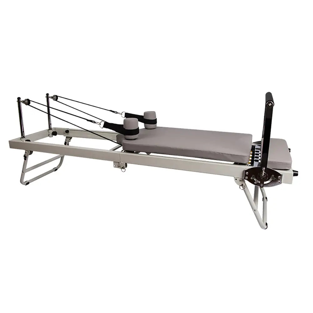 FLEXIO Multi-purpose Foldable Steel Frame Pilates Reformer Pilates Tables - Beige Home Gym