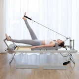 Multi-purpose Foldable Steel Frame Pilates Reformer Pilates Tables-beige