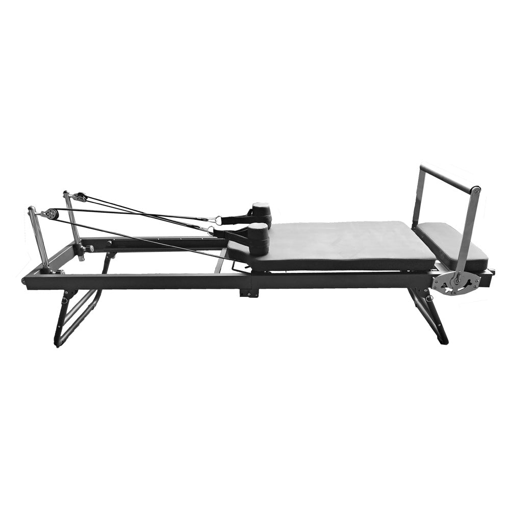 FLEXIO Multi-purpose Foldable Steel Frame Pilates Reformer Pilates Tables - Black Home Gym