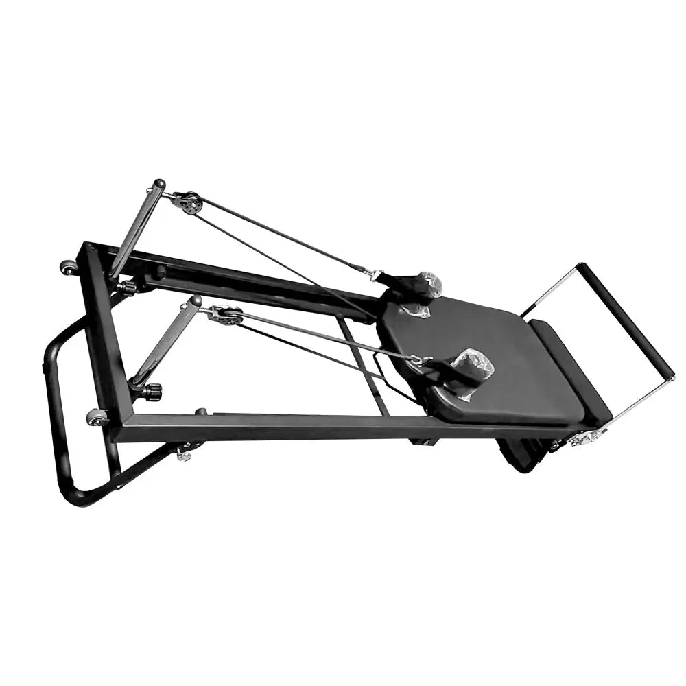 FLEXIO Multi-purpose Foldable Steel Frame Pilates Reformer Pilates Tables - Black Home Gym