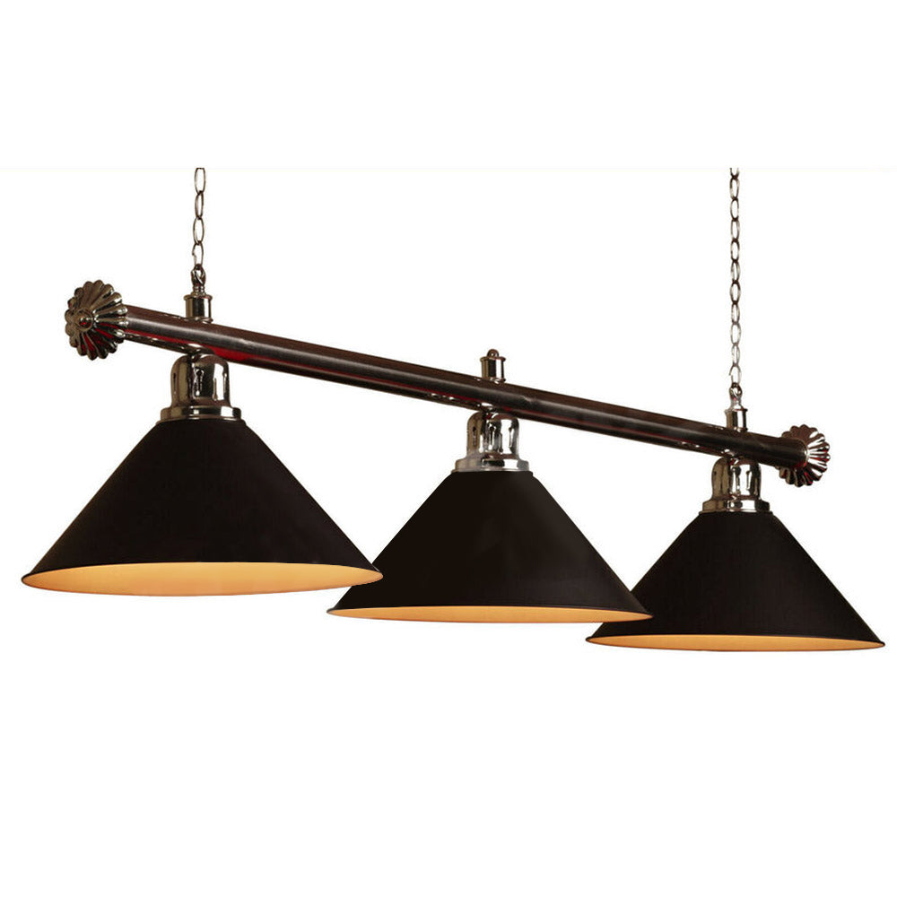 Premium Quality Silver Hollow Rail Heavy Duty Shades Pool Table Light