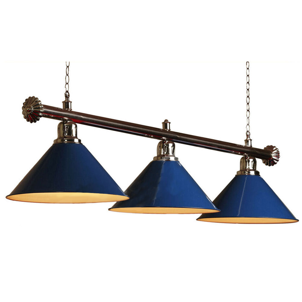 Premium Quality Silver Hollow Rail Heavy Duty Shades Pool Table Light