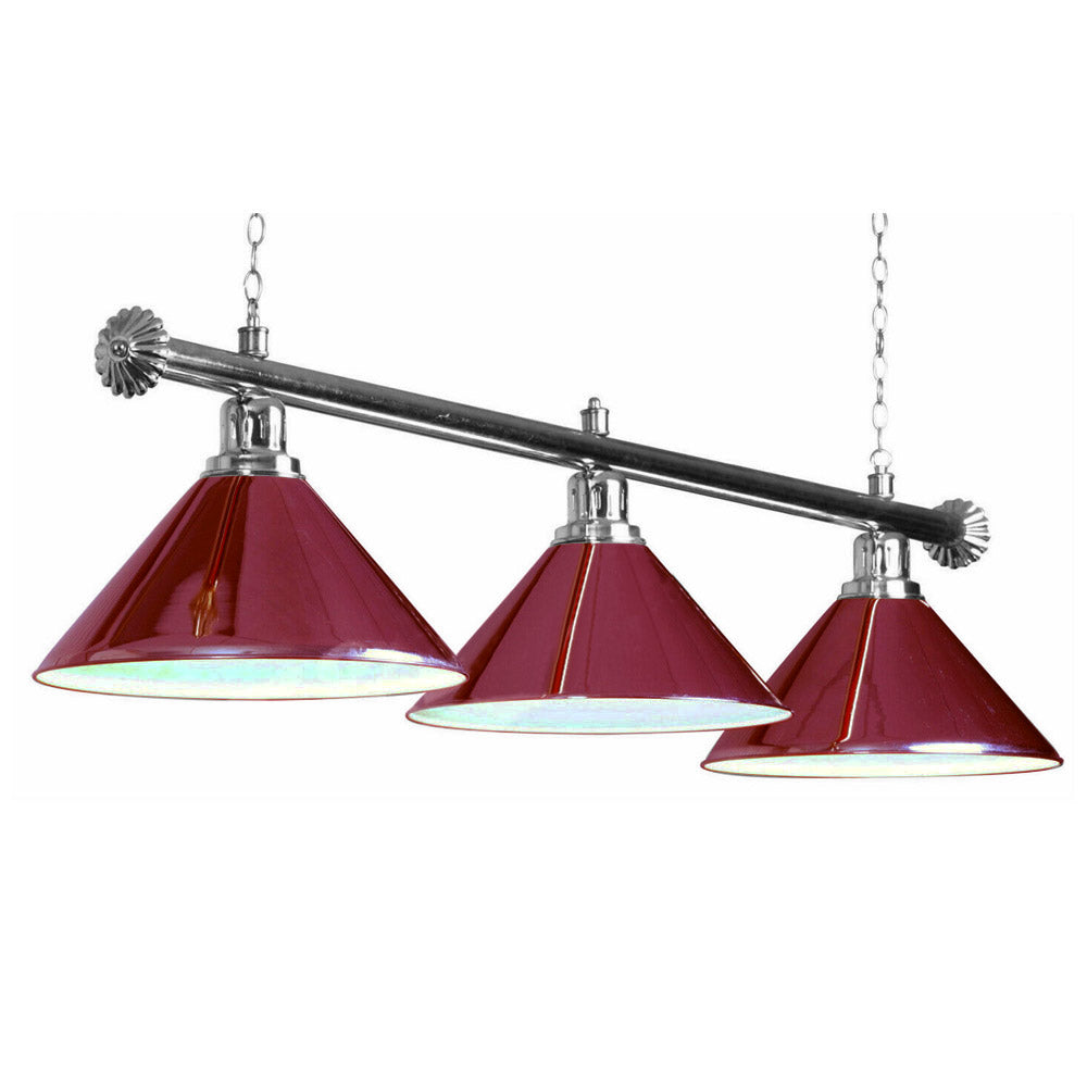 Premium Quality Silver Hollow Rail Heavy Duty Shades Pool Table Light