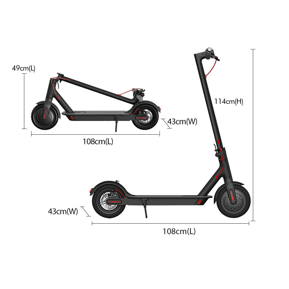 GLIDER 250W M365 OLED Display APP Electric Scooter e-scooter Adult - Black
