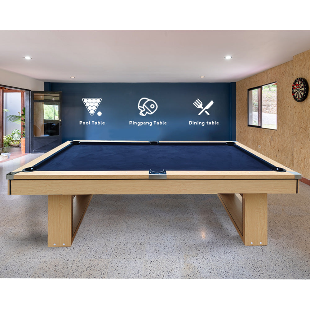 7FT 3-IN-1 Simple Modern Pool Table/Billards Table/Pingpong Table/Dining Table With Free Accessories