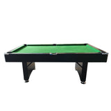 7FT MDF Foldable Billiard Table Black Frame